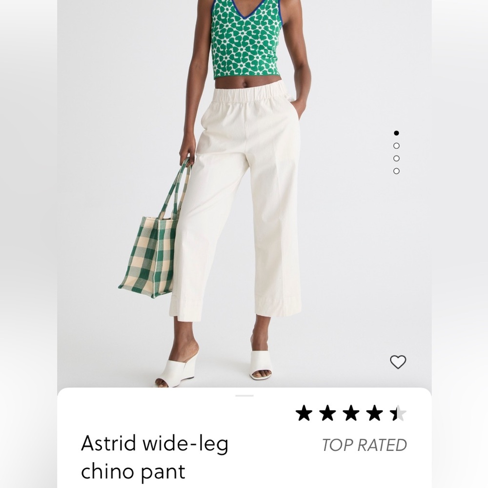 J Crew Astrid Wide-Leg Chino Pants